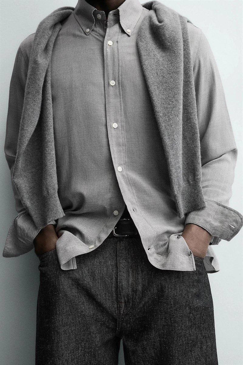 VISCOSE - WOOL PLAID SHIRT