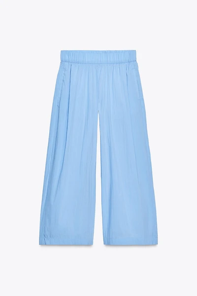 ZW COLLECTION POPLIN PLEATED PANTS