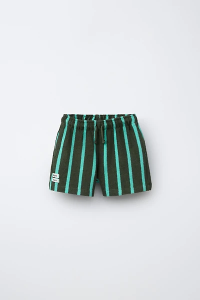 STRIPED TERRYCLOTH SHORTS