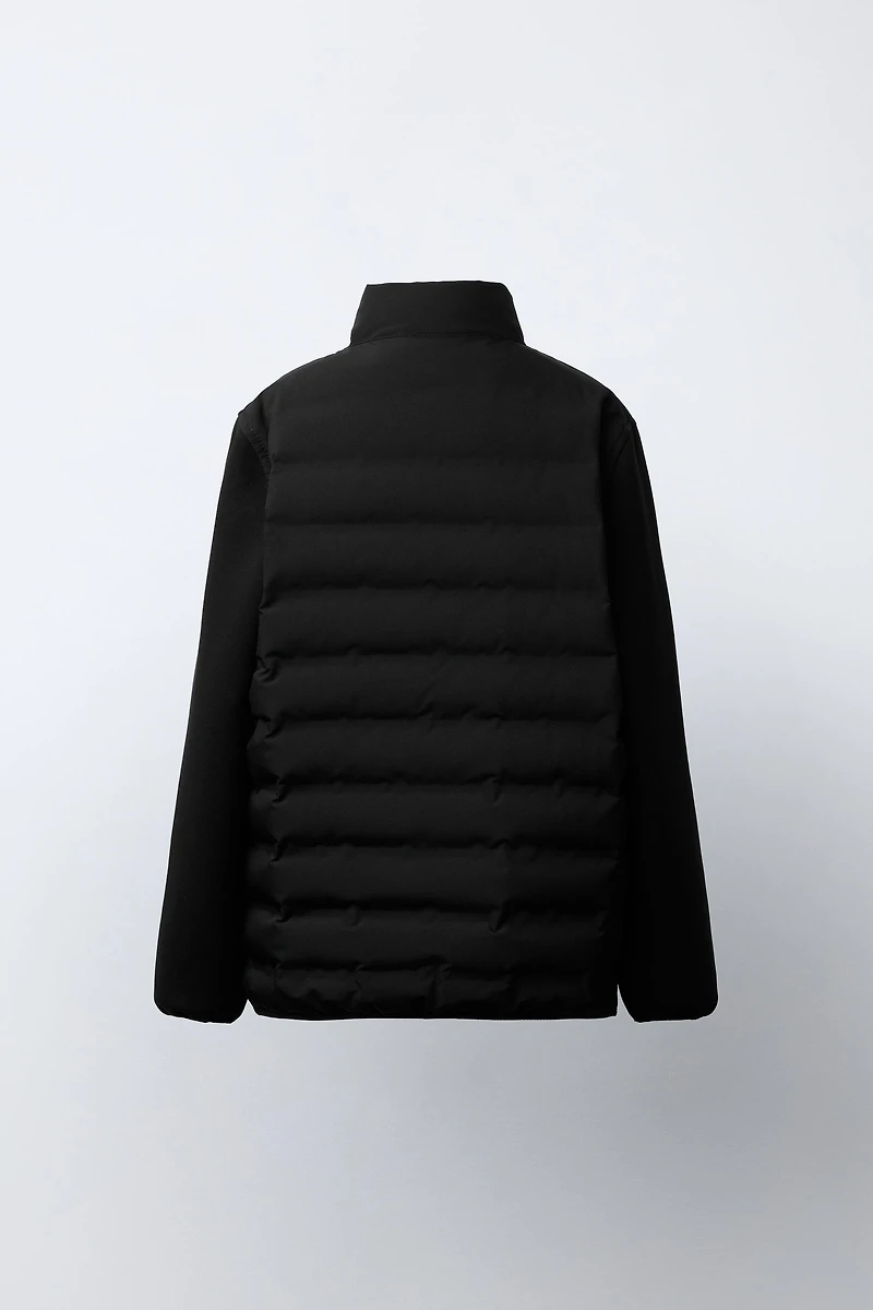PUFFER JACKET WITH NEOPRENE SLEEVES