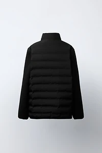 PUFFER JACKET WITH NEOPRENE SLEEVES