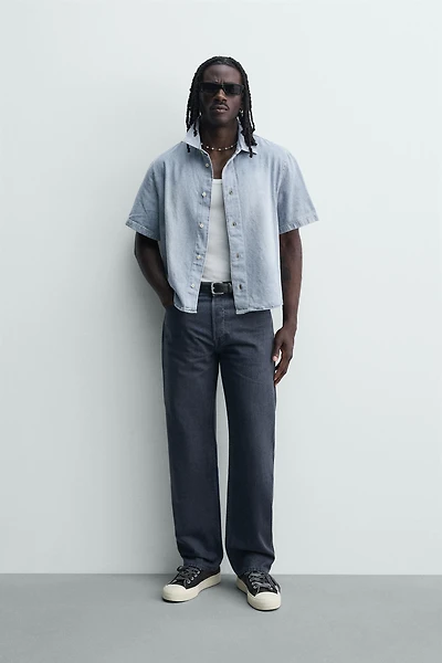 LIGHTWEIGHT BOXY FIT DENIM SHIRT