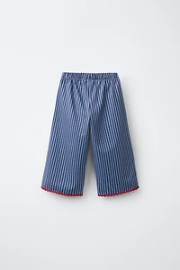 PANTALON À RAYURES ET ONDULINE