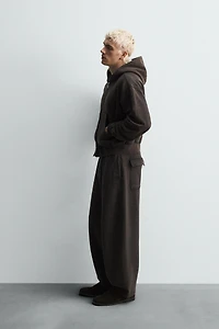 CROPPED FIT HOODIE SWEATSHIRT