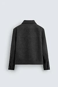 ZIP-UP WOOL EFFECT JACKET