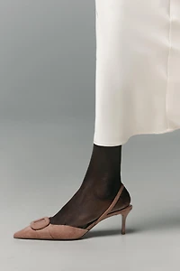 SLINGBACK APPLIQUÉ HEELS