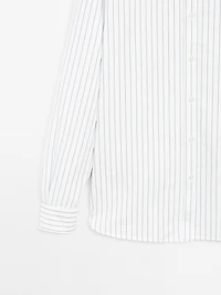 100% cotton regular fit striped shirt