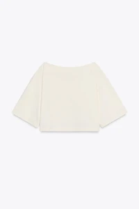 T-SHIRT EN COTON COL BATEAU