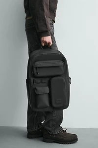 RUBBERIZED MULTI-POCKET BACKPACK