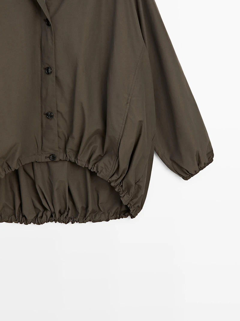 Parka with puff detail