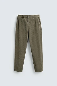 TAPERED FIT CORDUROY PANTS