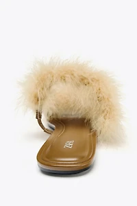 FEATHER STRAP SANDALS