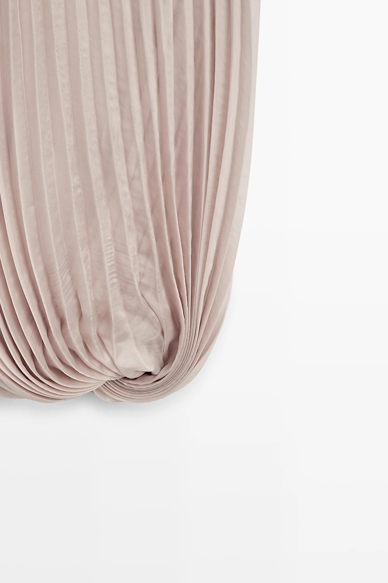 Pleated Bubble Hem Midi Skirt - STUDIO
