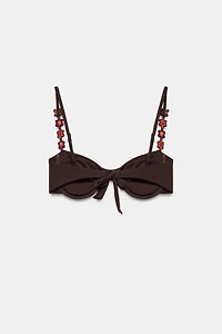 FLORAL UNDERWIRE BIKINI TOP