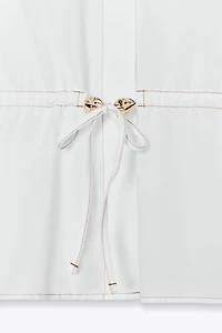 POPLIN TOPSTITCH SHIRT