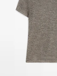 Cutwork wool blend T-shirt