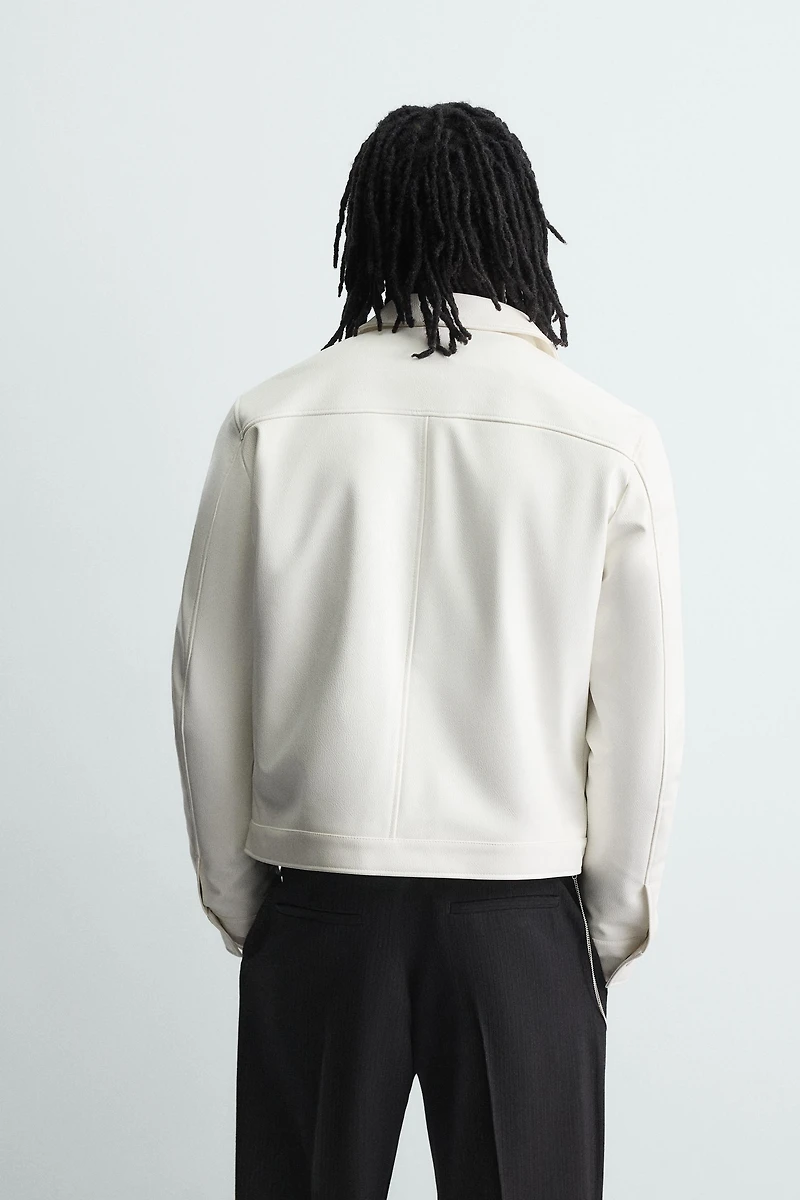 BLOUSON EN MATIÈRE SYNTHÉTIQUE BRILLANT