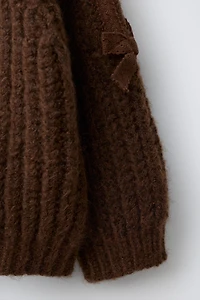 LACE BOW KNIT CARDIGAN