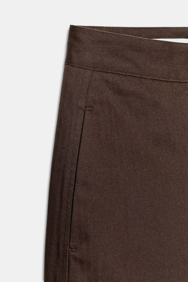 HERRINGBONE BARREL PANTS
