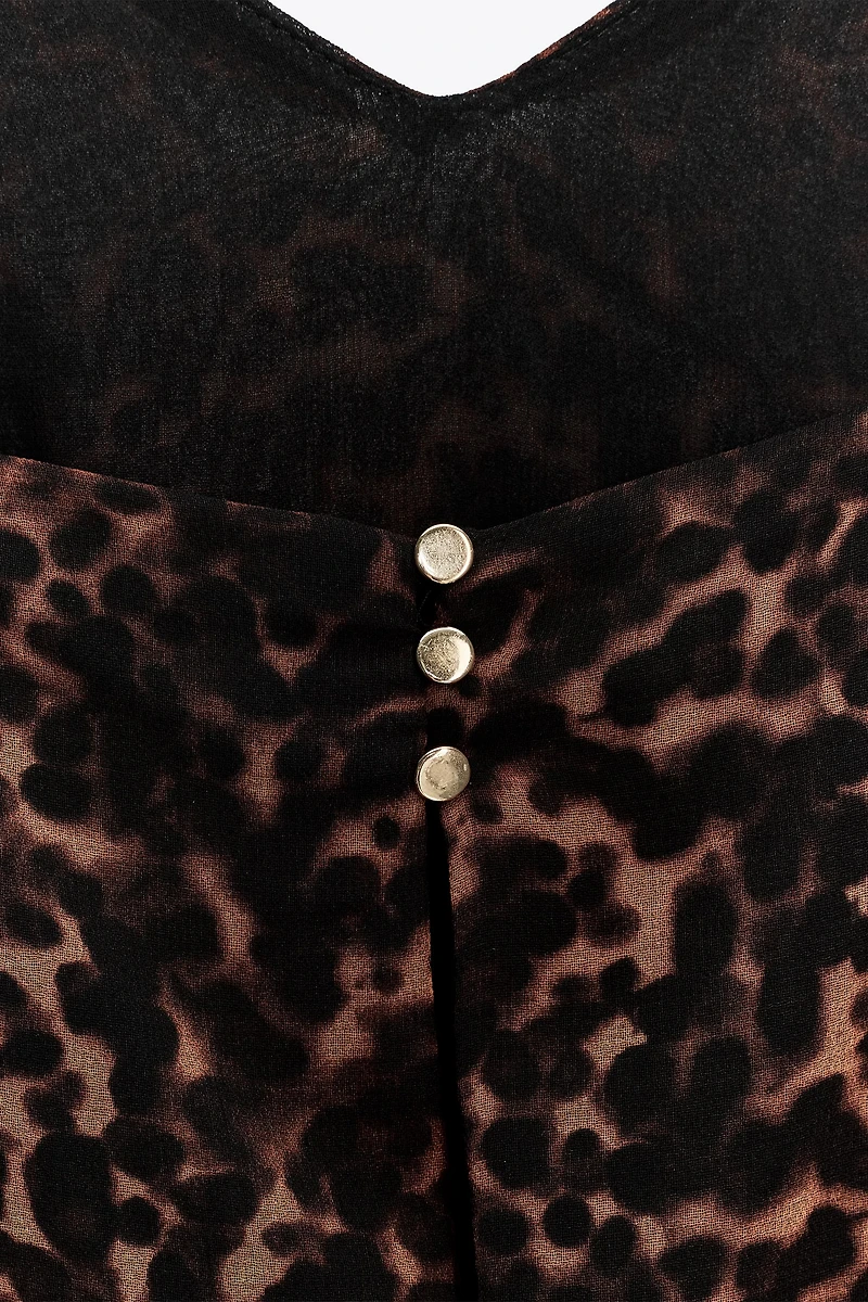 ANIMAL PRINT MIDI DRESS