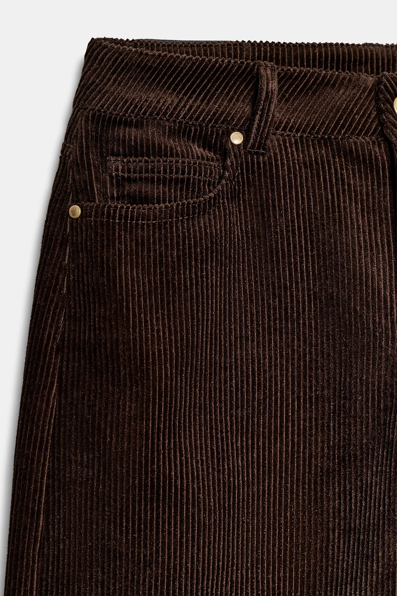 CORDUROY STRAIGHT LEG PANTS
