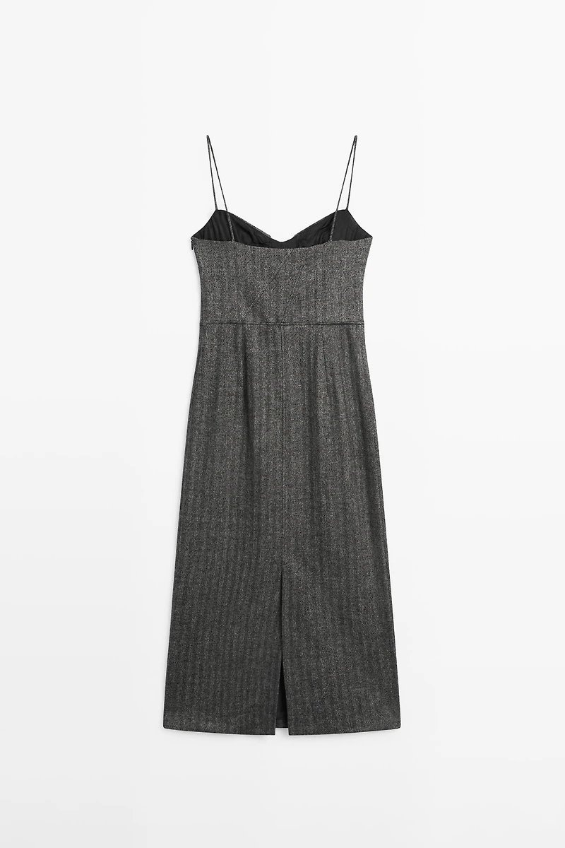 Robe midi à bretelles
