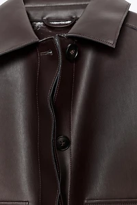 SHORT FAUX LEATHER JACKET