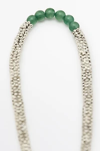 Mixed bead detail necklace
