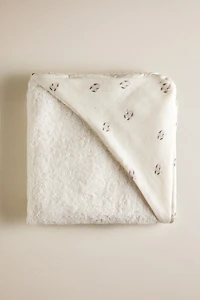 SERVIETTE DE BAIN CAPUCHE BÉBÉ LAPINS