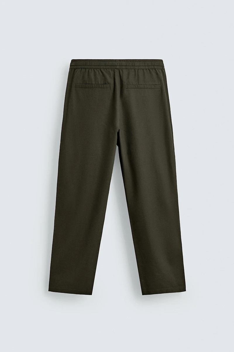 COTTON-LINEN RELAXED FIT PANTS