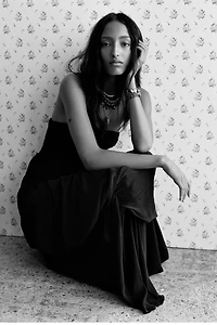 LIMITED EDITION DRAPED STRAPLESS LONG DRESS