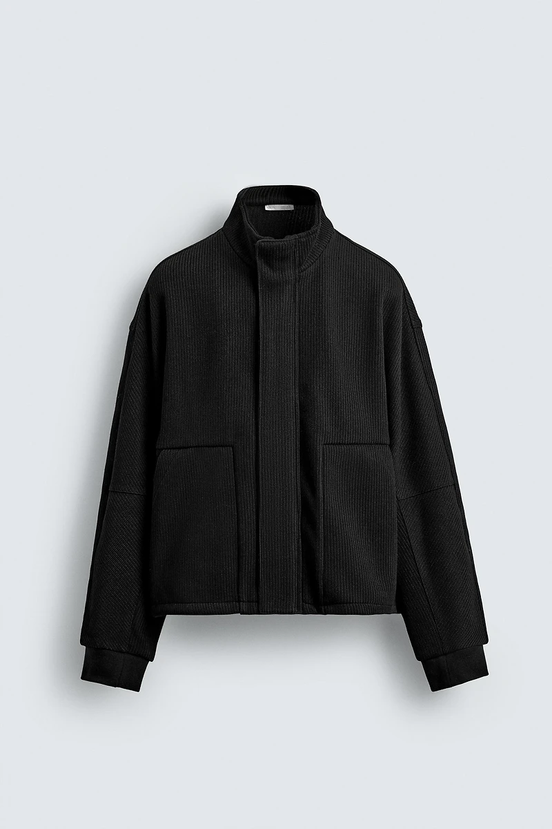 RIBBED BOXY FIT JACKET