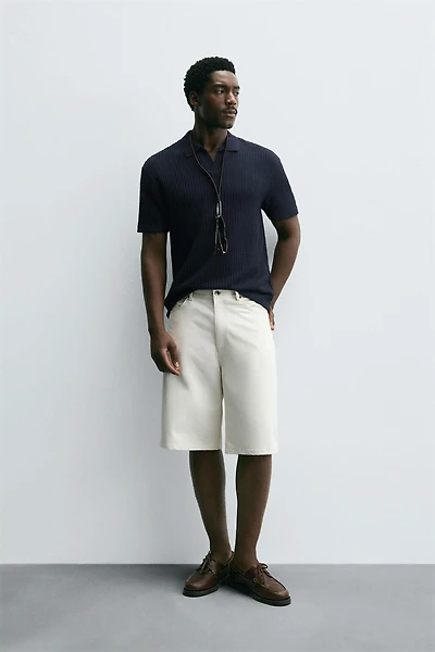 TEXTURED POLO SHIRT
