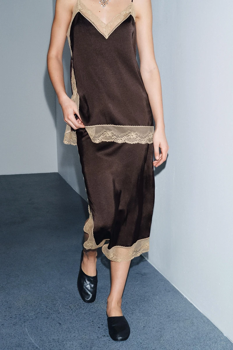 JUPE MI-LONGUE DENTELLE ZW COLLECTION