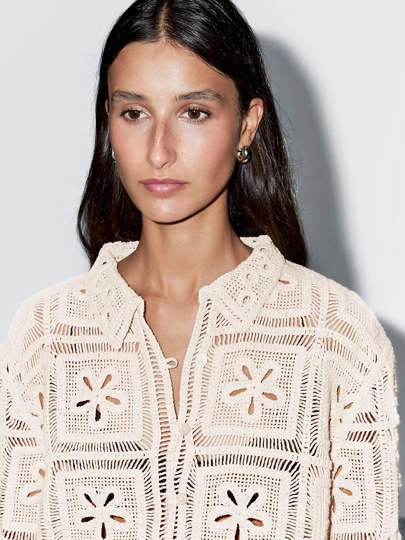 Veste crochet fantaisie