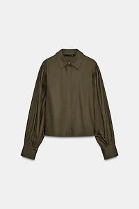 ZW COLLECTION PUFF SLEEVE POPLIN SHIRT