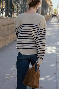 STRIPED KNIT SWEATER