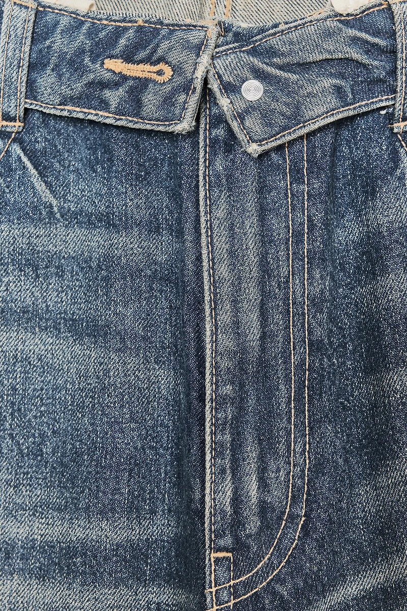 JEAN TAILLE MOYENNE TRF CEINTURE PLIÉE