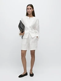 Flowing bomber shirt