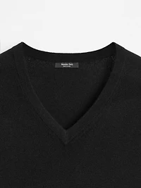 Wool blend V-neck sweater