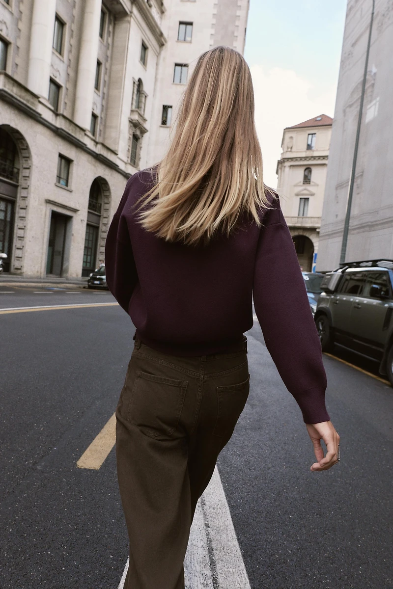 POCKET POLO SWEATER