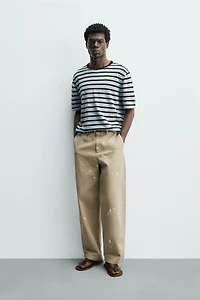 STRIPED COTTON KNIT T-SHIRT