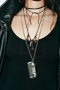 2-PACK COMB CHARM NECKLACES