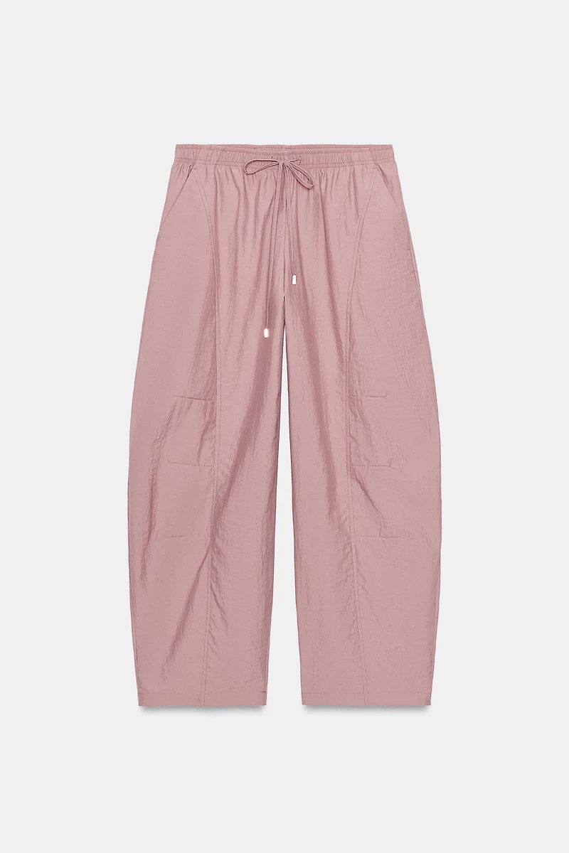 BARREL PANTS WITH ELASTIC WAIST