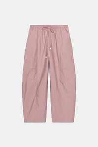 BARREL PANTS WITH ELASTIC WAIST