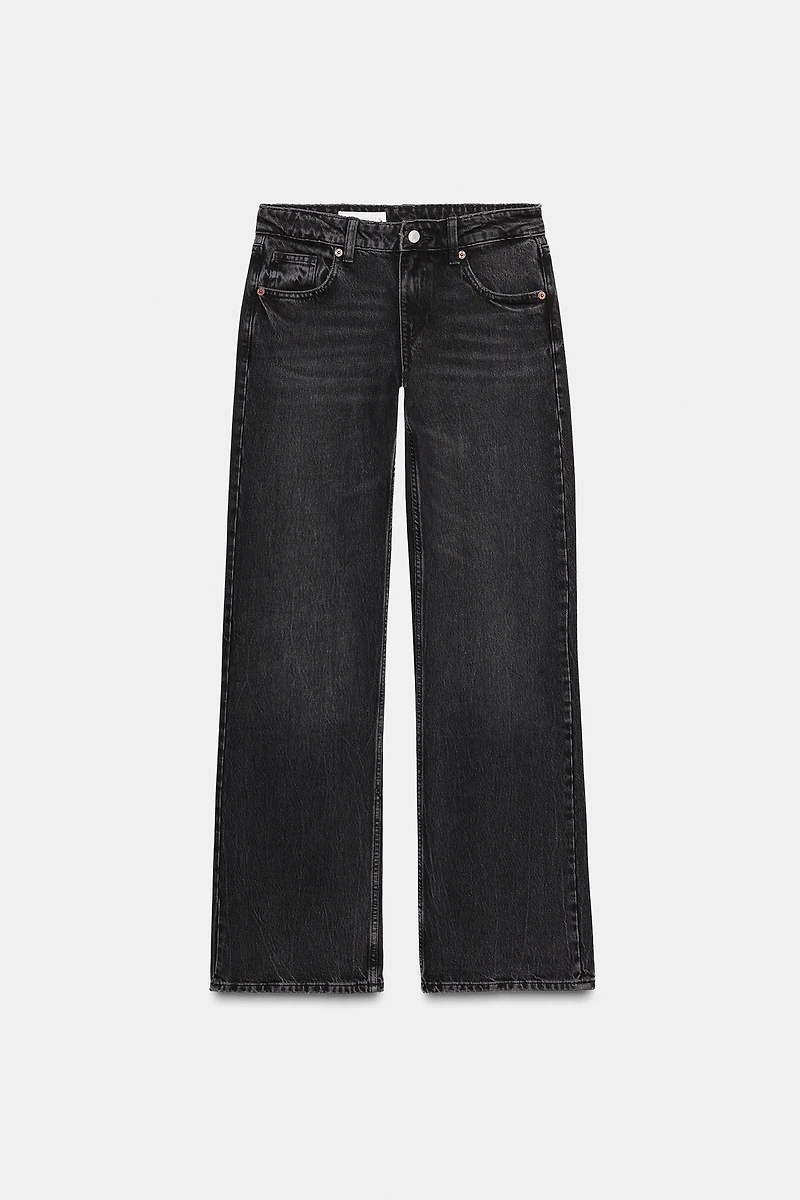 TRF LOW RISE WIDE LEG JEANS