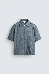 CHEMISE EFFET FROISSÉ FERMETURE ÉCLAIR