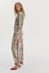 FLORAL PRINT BALLOON TROUSERS