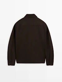 Surchemise poches 100 % laine