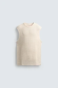 CROCHET TEXTURED T-SHIRT